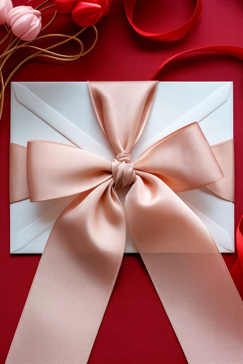 Silk Ribbon Valentine Envelope - 25 Valentine's Day Envelope Ideas