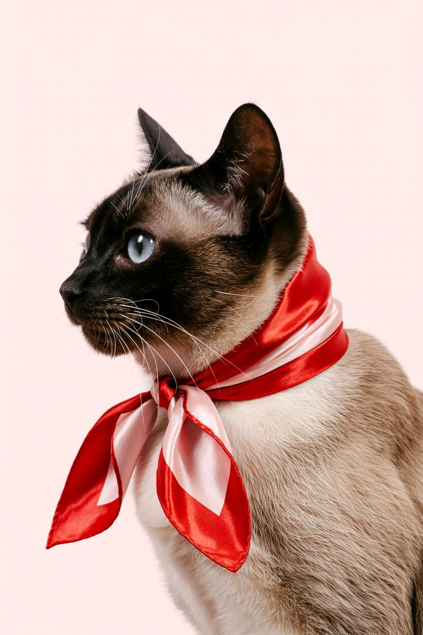Silk Scarf Pet Collar - 25 Valentine's Day Pet Collar Ideas