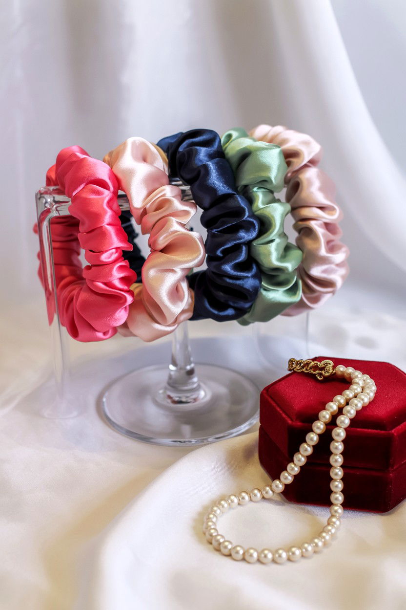 Silk Scrunchie Set - 25 Hair Care Valentine's Day Gifts for Her