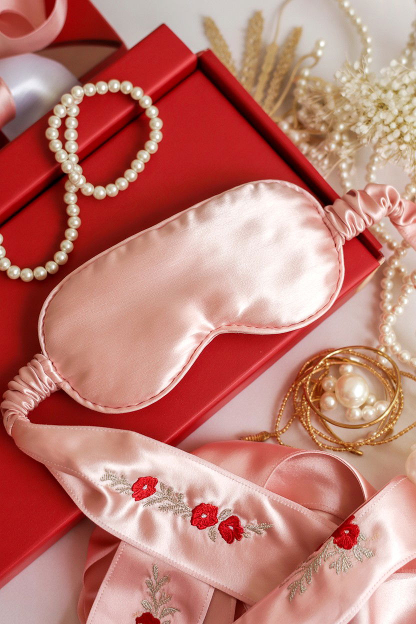 Silk Sleep Mask - 25 Valentine's Day Gift Basket Filler Ideas