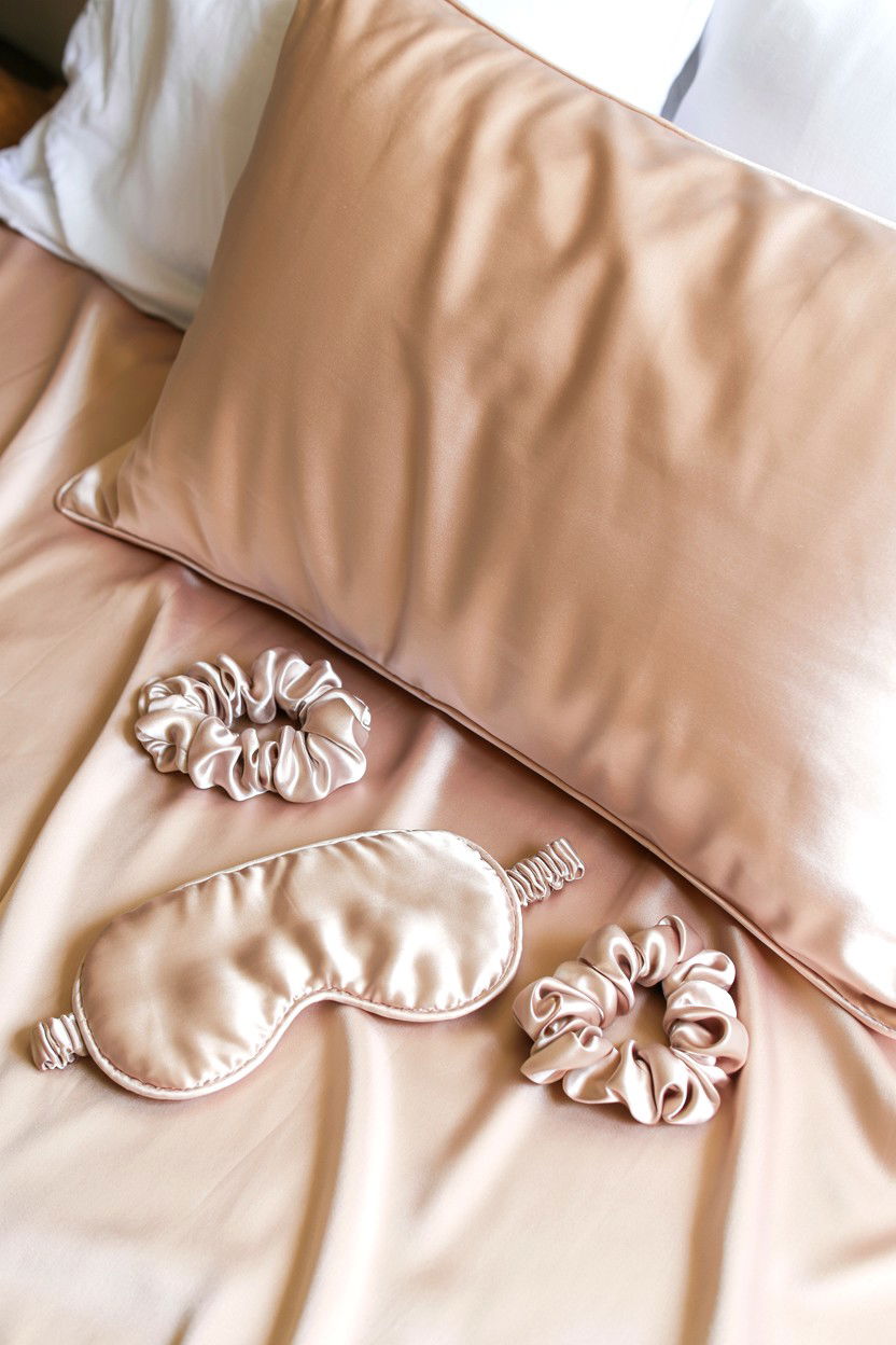 Silk Sleep Set - 25 Valentine's Day Pamper Gift Basket Ideas