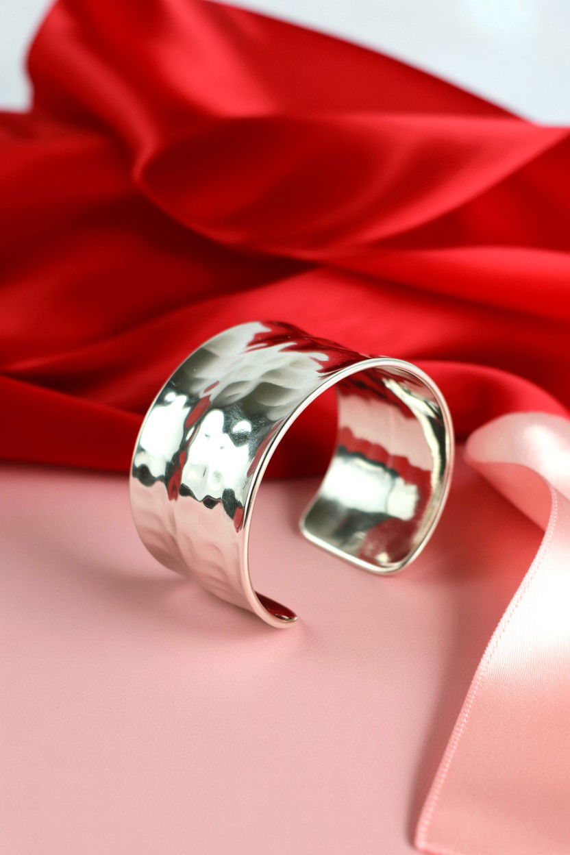 Silver Cuff Bracelet - 25 Valentine's Day Bracelet Ideas
