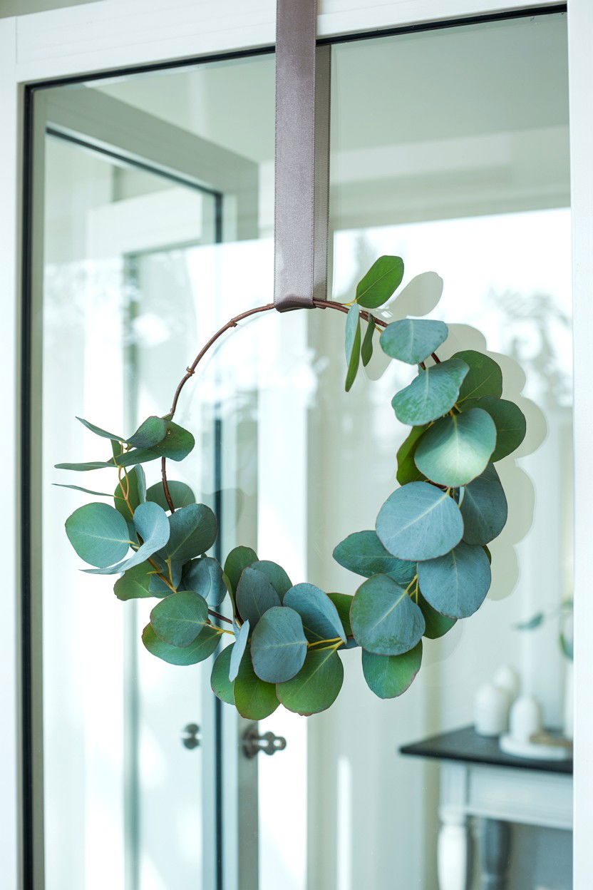 Silver Dollar Eucalyptus Wreath - 25 Eucalyptus Valentine's Day Wreath Ideas