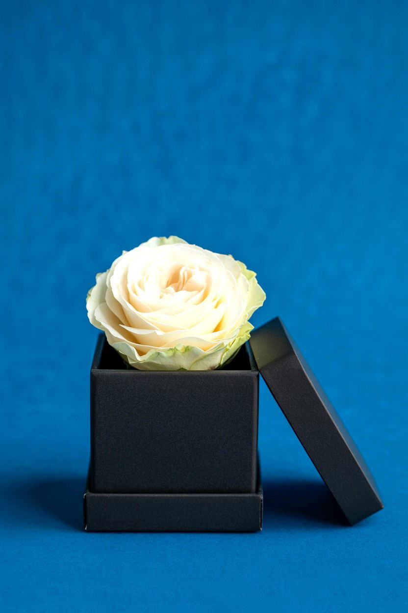 Single Rose Flower Box - 25 Valentine's Day Single Rose Ideas