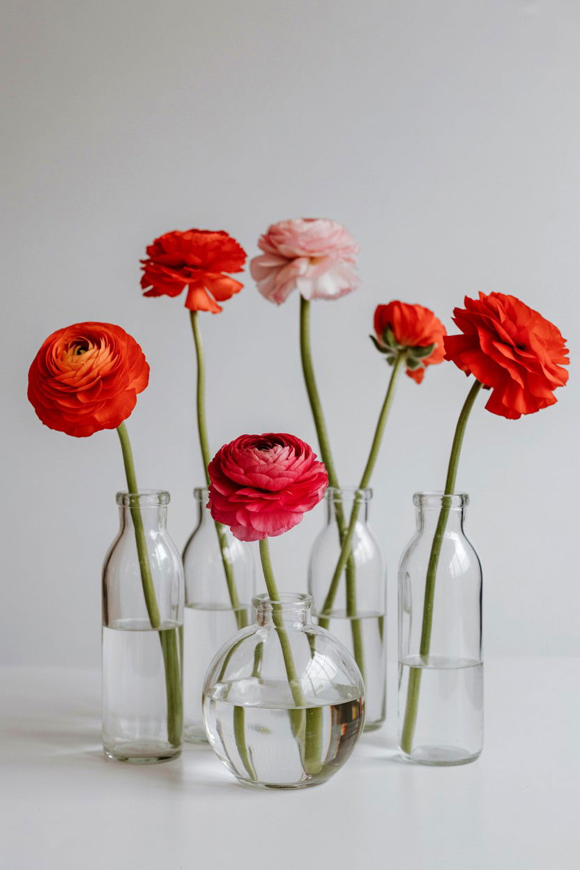 Single Stem Bud Vase - 25 Valentine's Day Flower Display Ideas