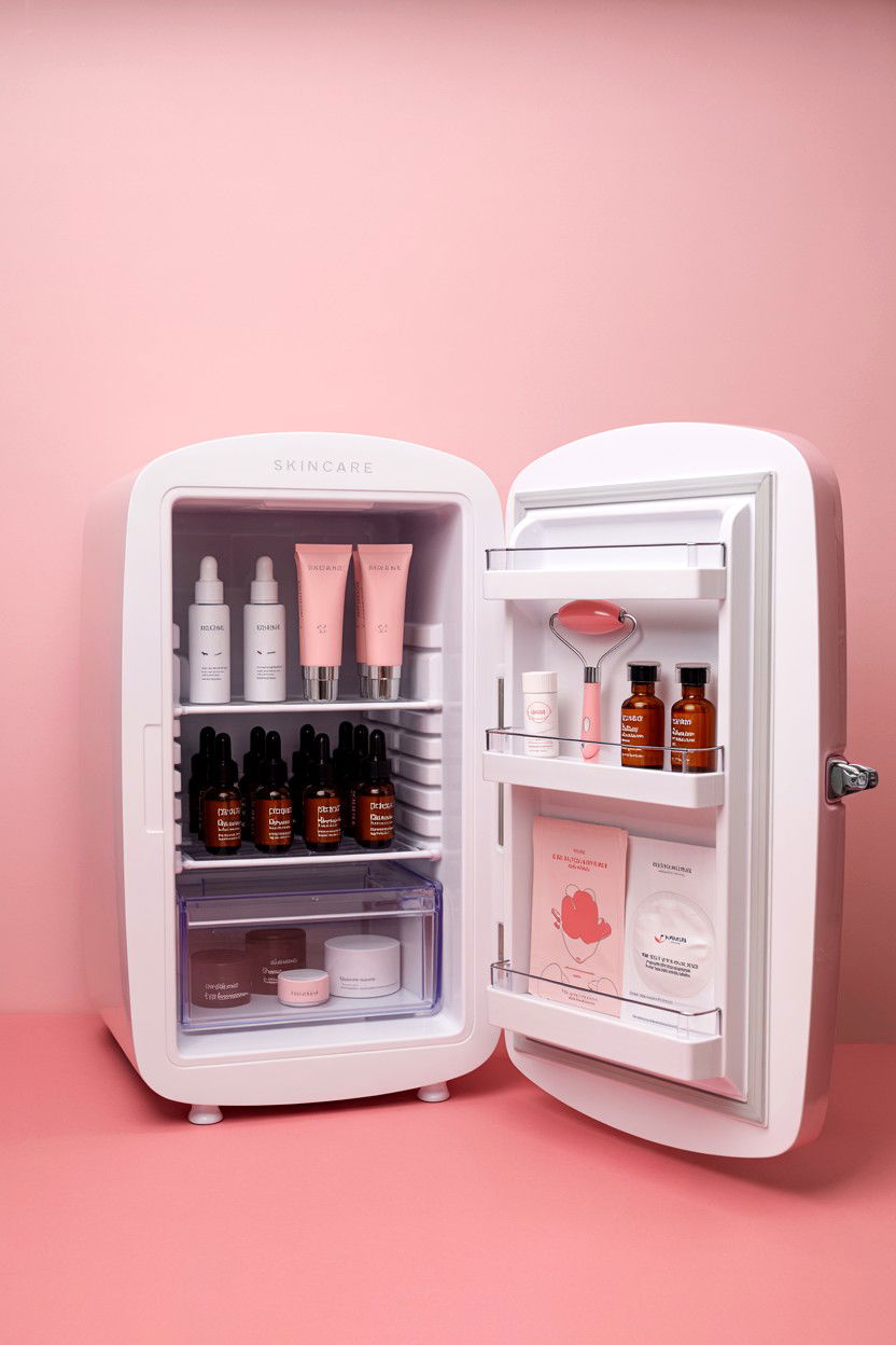 Skincare Fridge - 25 Valentine's Day Pamper Ideas