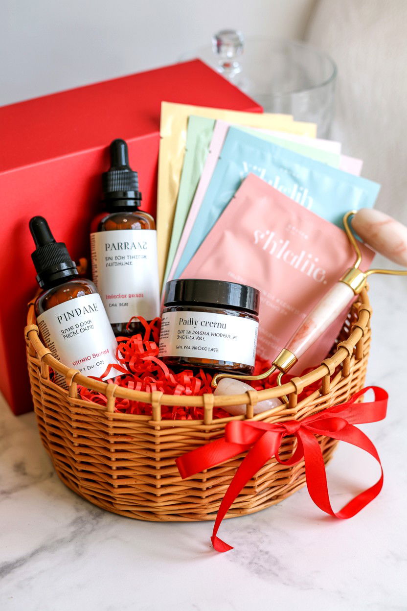 Skincare Gift Basket - 25 Valentine's Day Gift Basket Ideas for Her