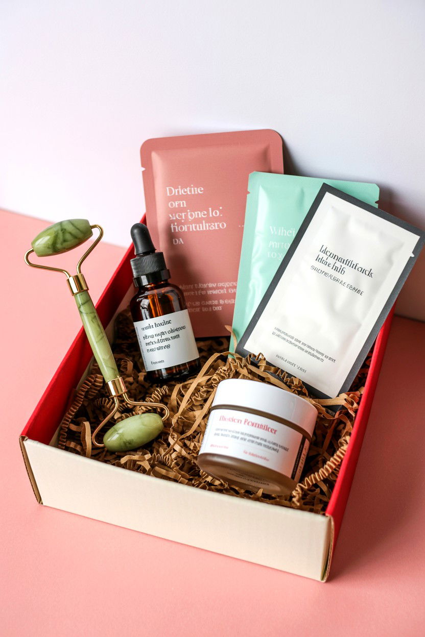Skincare Routine Box - 25 Valentine's Day Self Care Gift Basket Ideas