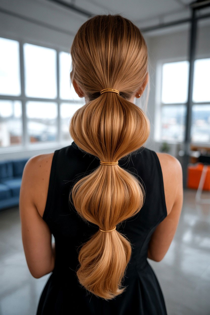 Sleek Bubble Ponytail - 25 Valentine's Day Sleek Ponytail Ideas
