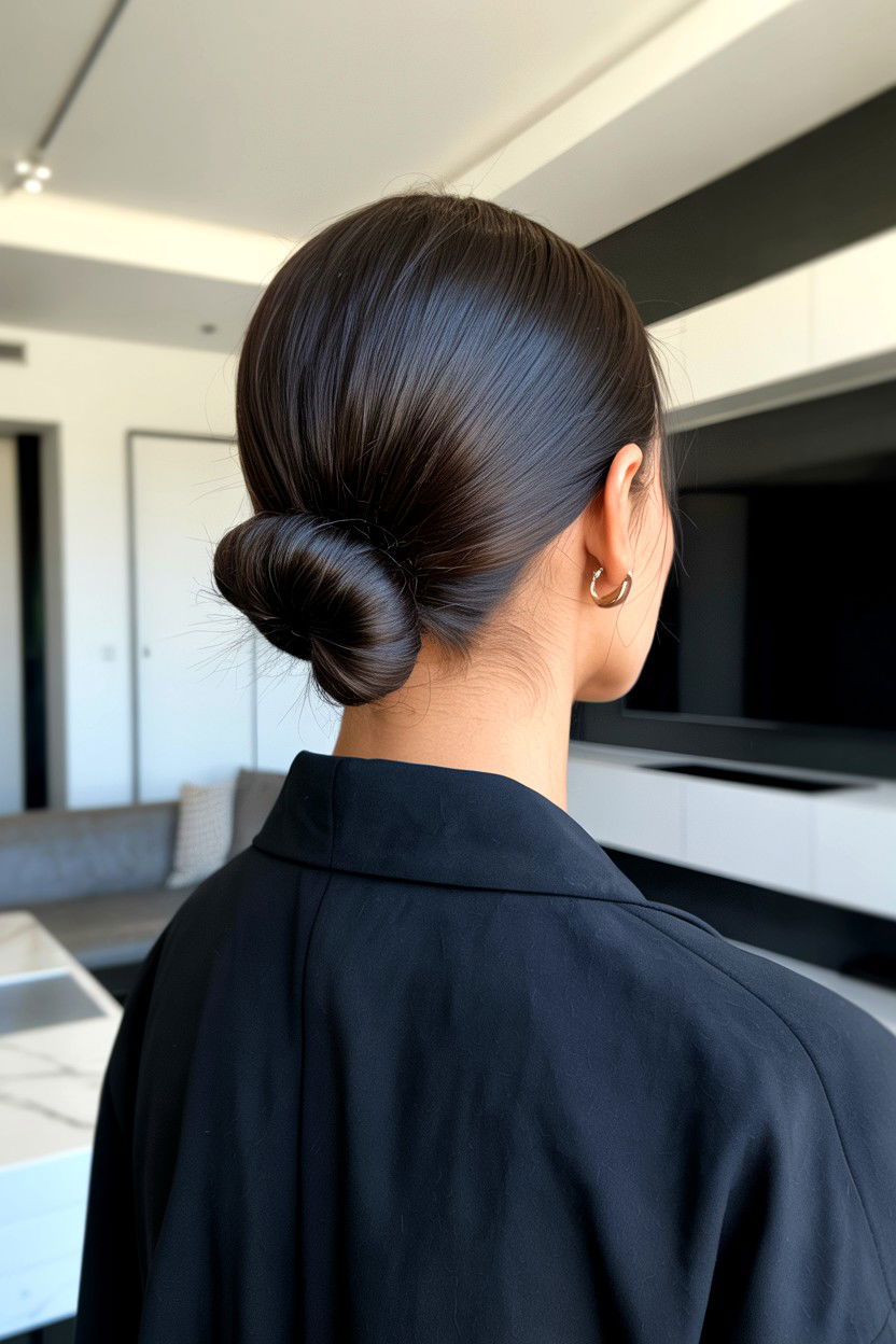 Sleek Low Bun - 25 Romantic Valentine's Day Hairstyles