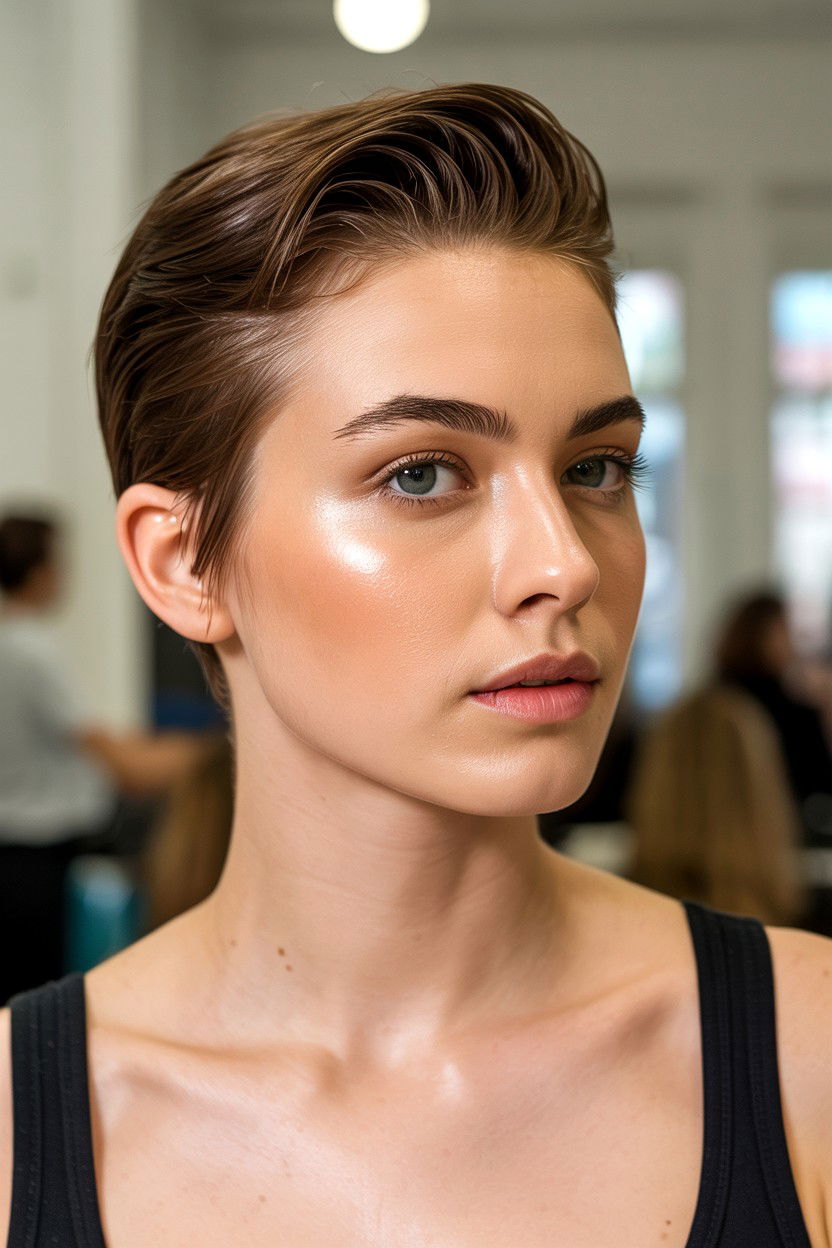 Slick back pixie cut - 25 Valentine's Day Slicked Back Hair Ideas