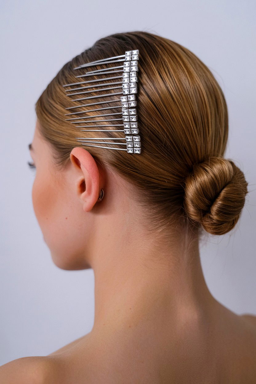 Slick back with rhinestone pins - 25 Valentine's Day Slicked Back Hair Ideas
