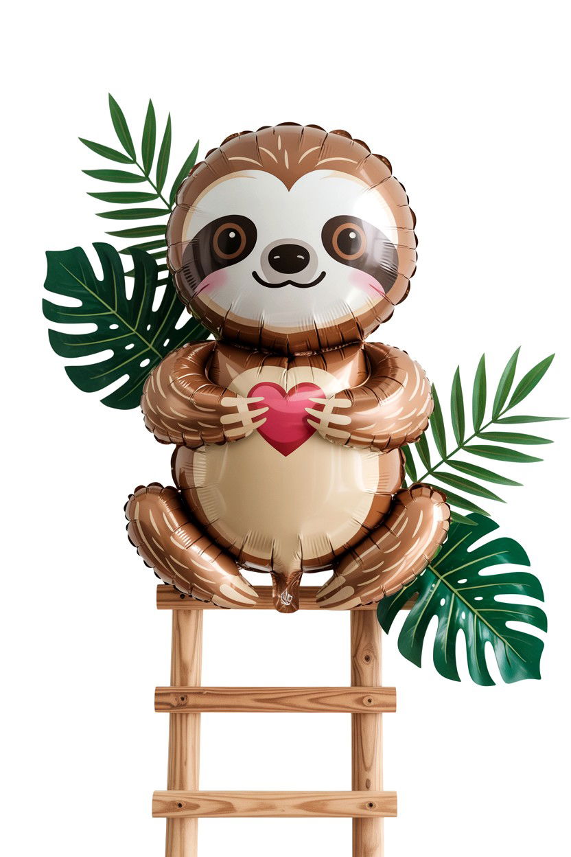 Sloth Foil Balloon - 25 Valentine's Day Foil Balloon Ideas