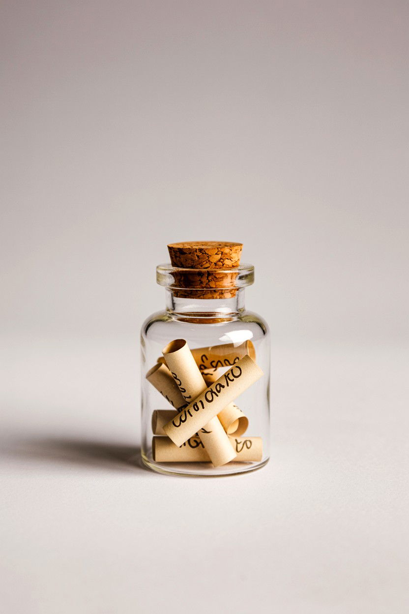 Small Jar With Tiny Notes - 25 Valentine's Day Love Note Jar Ideas