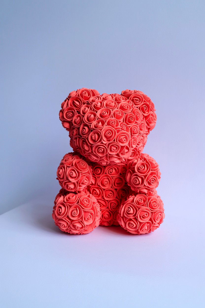 Small Mini Rose Bear - 25 Valentine's Day Rose Bear Ideas
