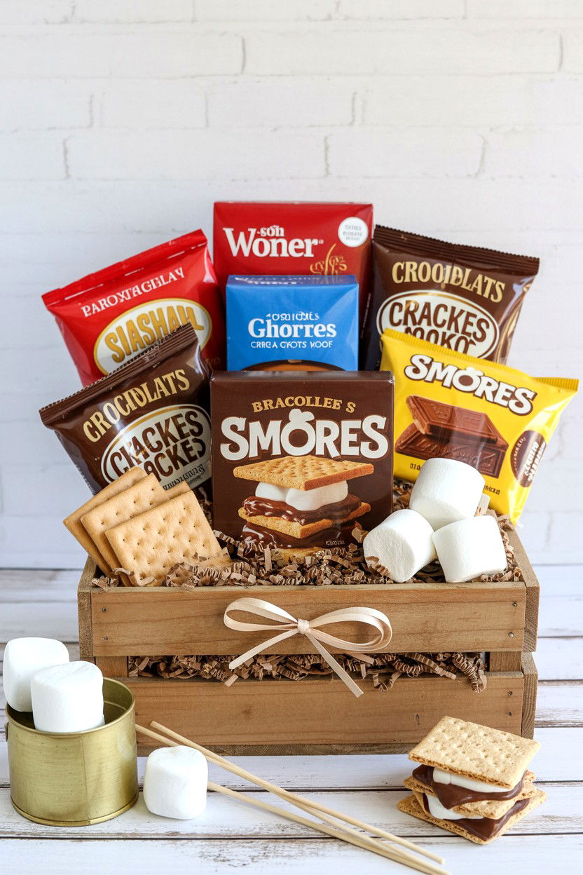 Smores Gift Basket - 25 Valentine's Day Cozy Gift Basket Ideas