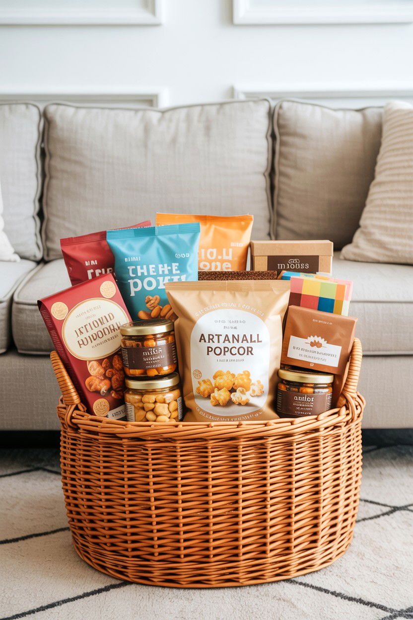 Snack gift basket - 25 Budget Valentine's Day Gift Basket Ideas