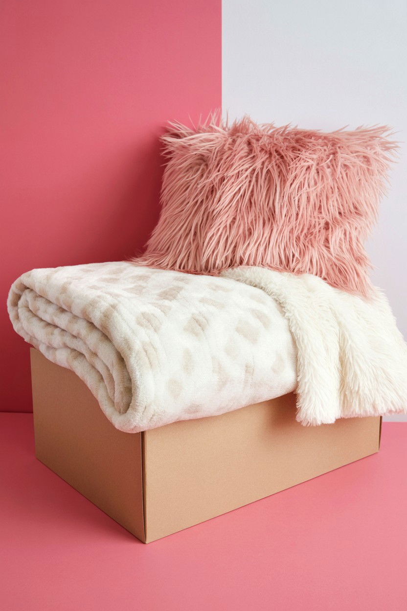 Soft Blanket Gift Box - 25 Valentine's Day Self Care Gift Basket Ideas