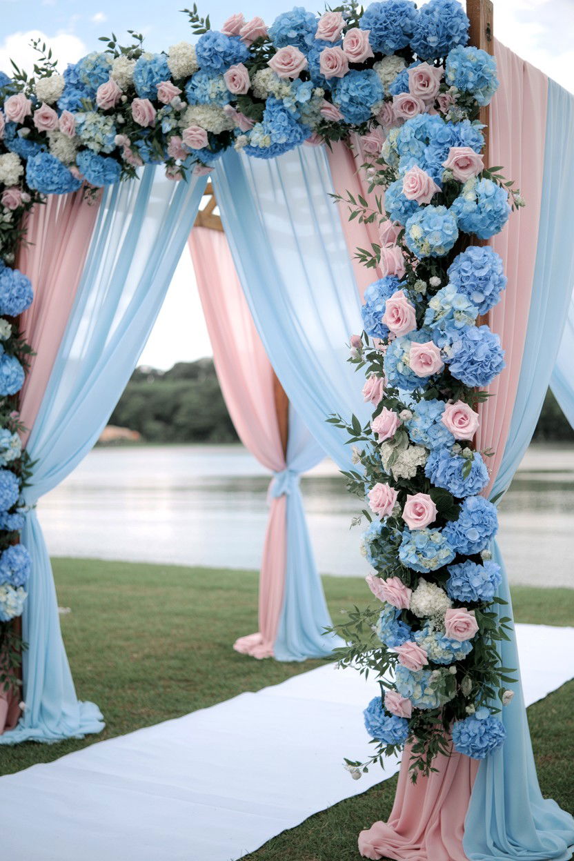 Soft Blue and Pink Wedding - 25 Valentine's Day Wedding Color Ideas