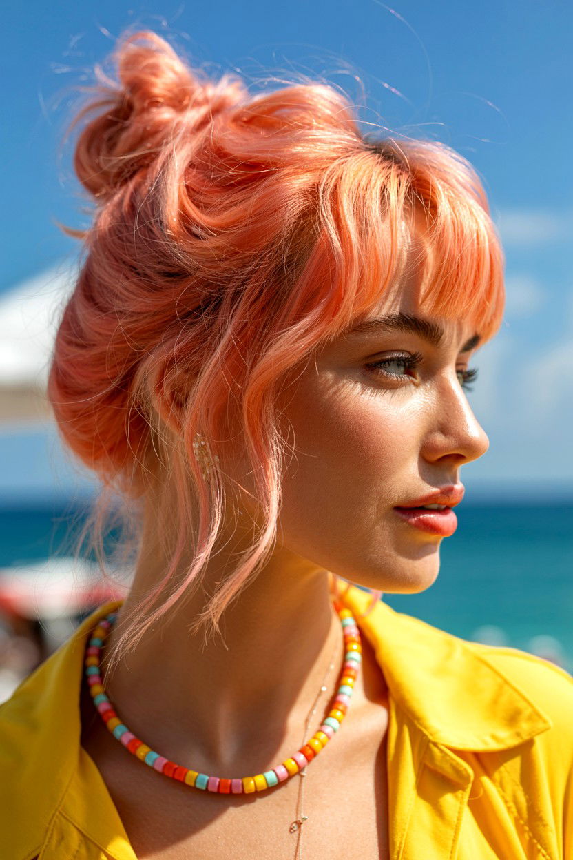 Soft Coral Hair - 25 Valentine's Day Hair Color Ideas