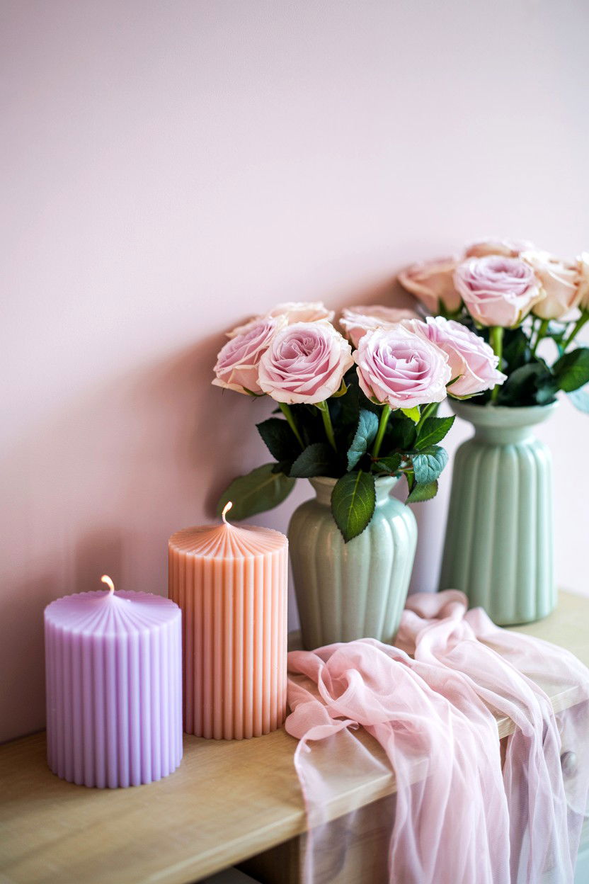 Soft Pastel Valentine Decor - 25 Valentine's Day Console Table Ideas