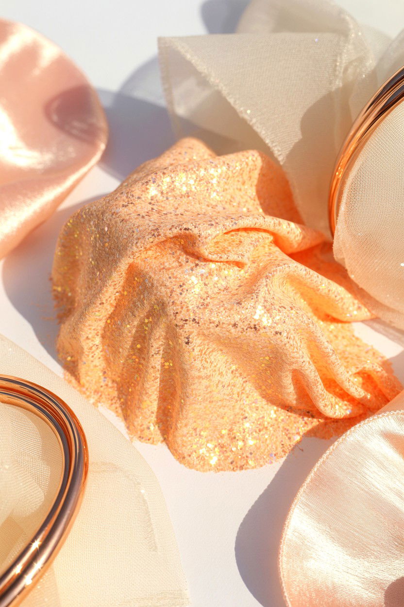 Soft Peach Shimmer Glow - 25 Glitter Valentine's Day Makeup Looks