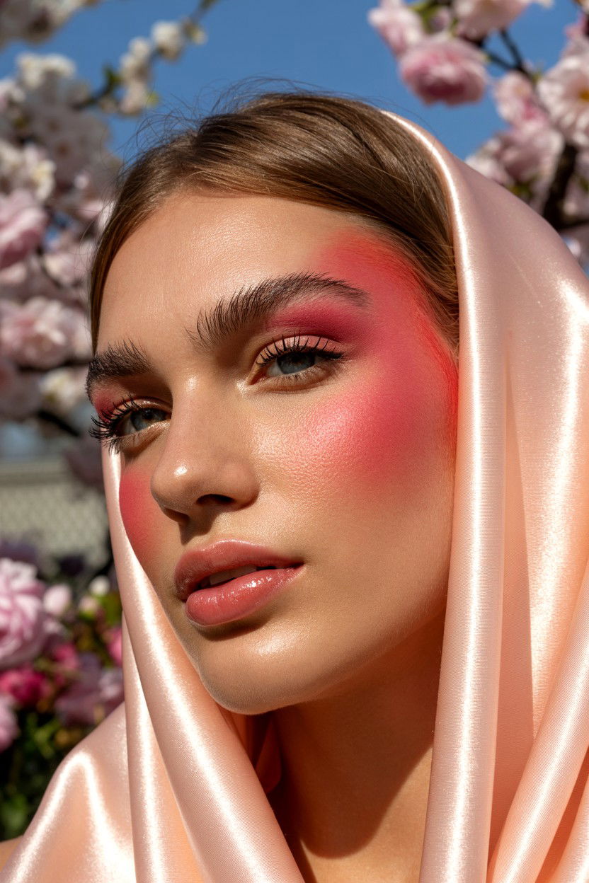 Soft Pink Blush - 25 Coquette Valentine's Day Makeup Ideas