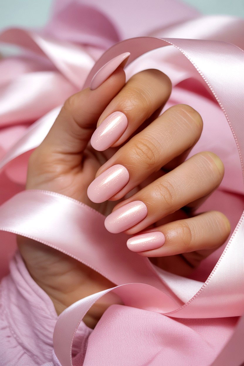 Soft Pink Cat Eye Nails - 25 Cat Eye Valentine's Day Nail Ideas