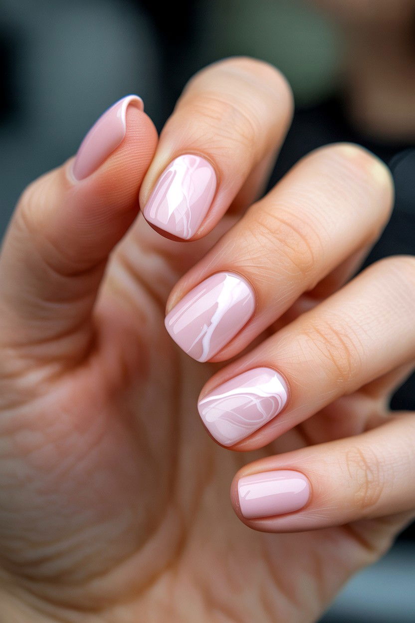 Soft Rose Quartz Nails - 25 Minimalist Valentine's Day Nails