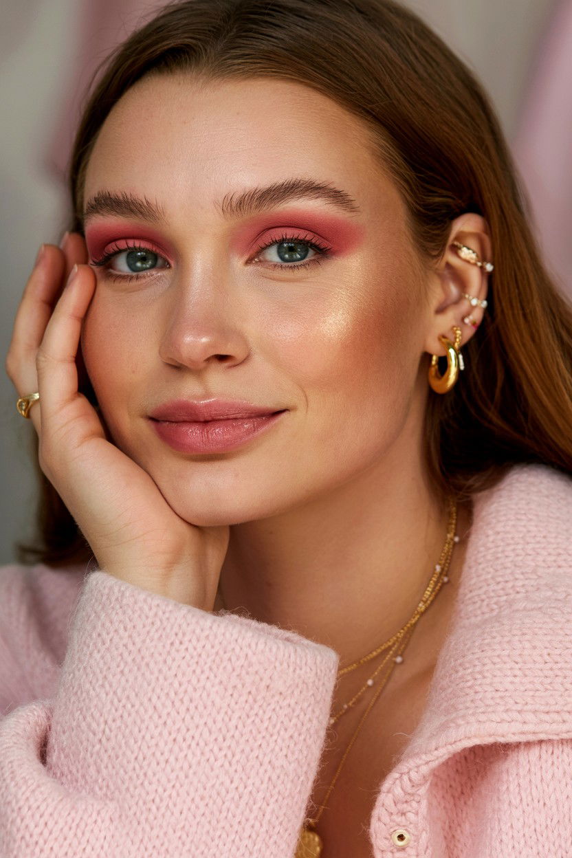 Soft Rosy Glow - 25 Natural Valentine's Day Makeup Looks