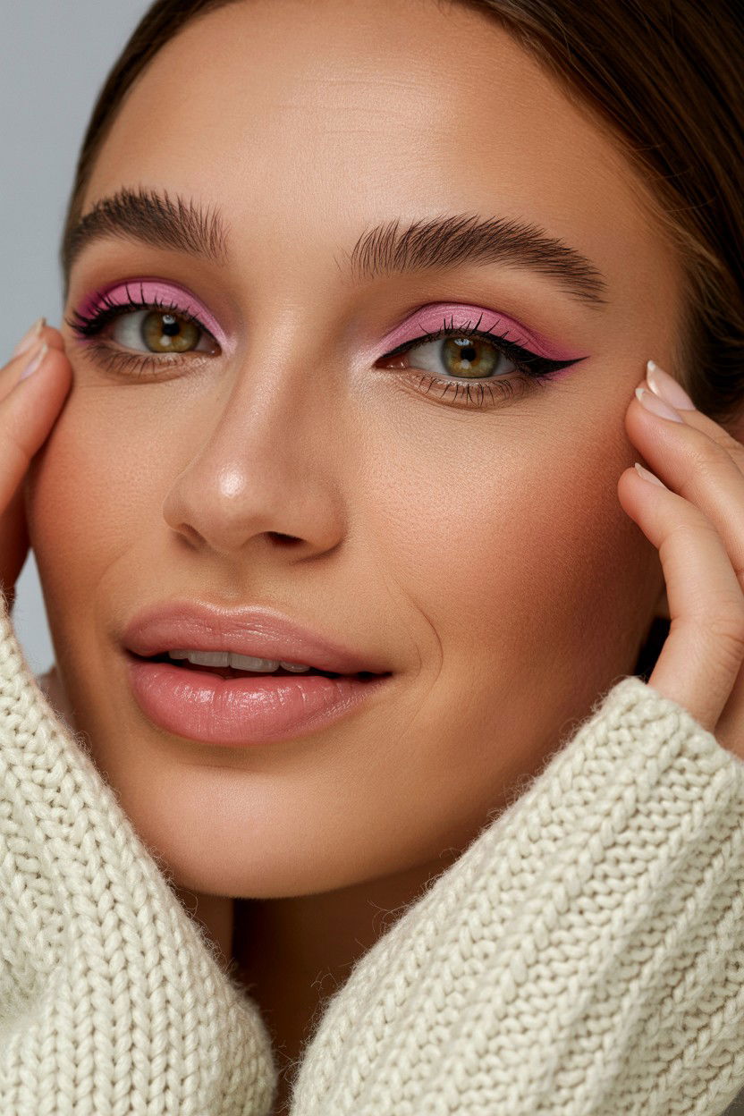 Soft pink smudge - 25 Valentine's Day Eyeliner Ideas