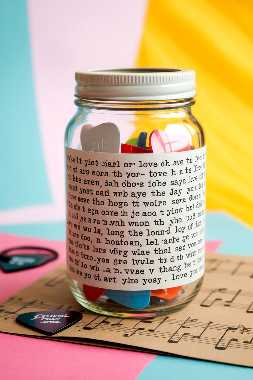 Song Lyric Love Jar - 25 Valentine's Day Love Note Jar Ideas