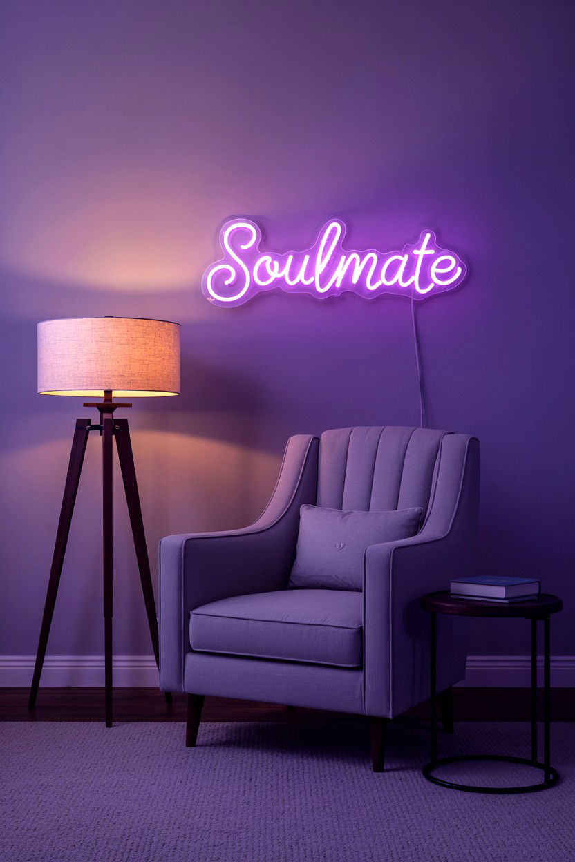 Soulmate Neon Sign - 25 Valentine's Day LED Sign Ideas