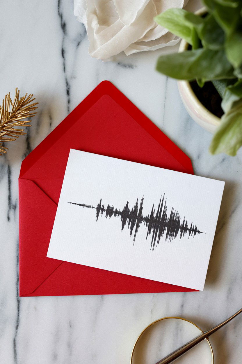 Sound Wave Greeting Card - 25 Valentine's Day Sound Wave Art Ideas