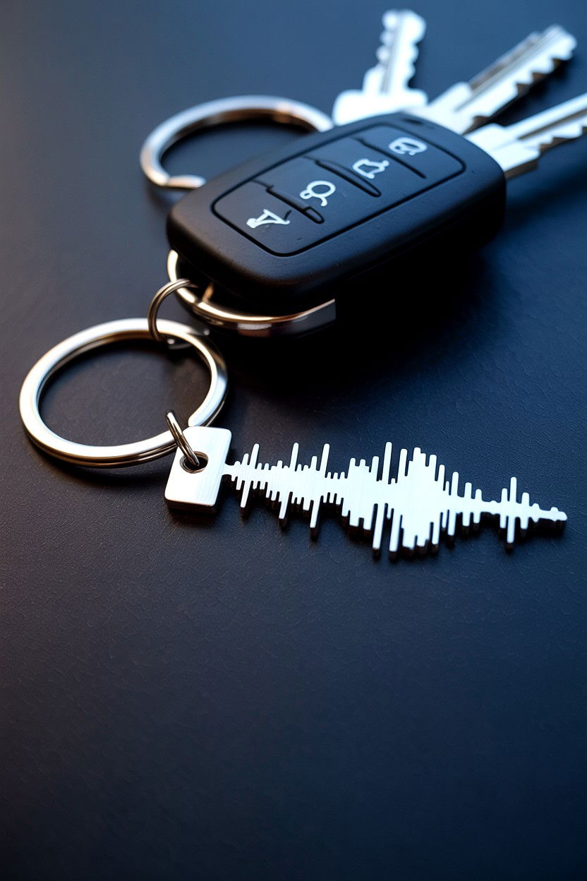 Sound Wave Keychain Gift - 25 Valentine's Day Sound Wave Art Ideas