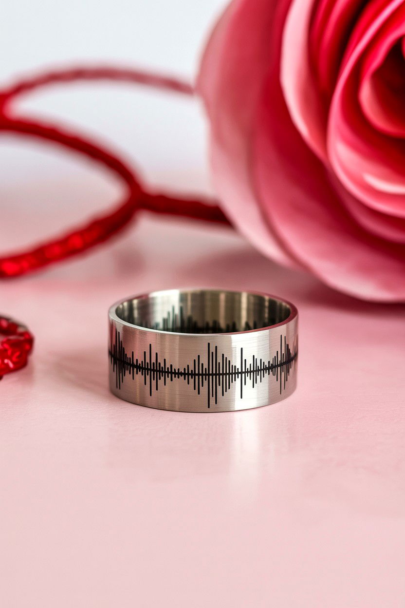 Soundwave Engraved Jewelry - 25 Valentine's Day Matching Jewelry Ideas