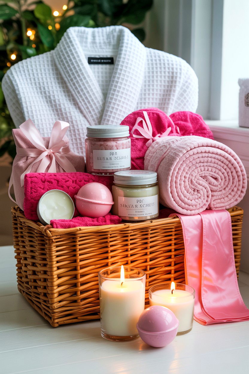 Spa Day At Home - 25 Valentine's Day At Home Gift Basket Ideas