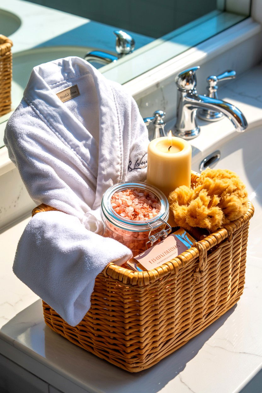 Spa gift basket - 25 Flower Alternatives for Valentine's Day