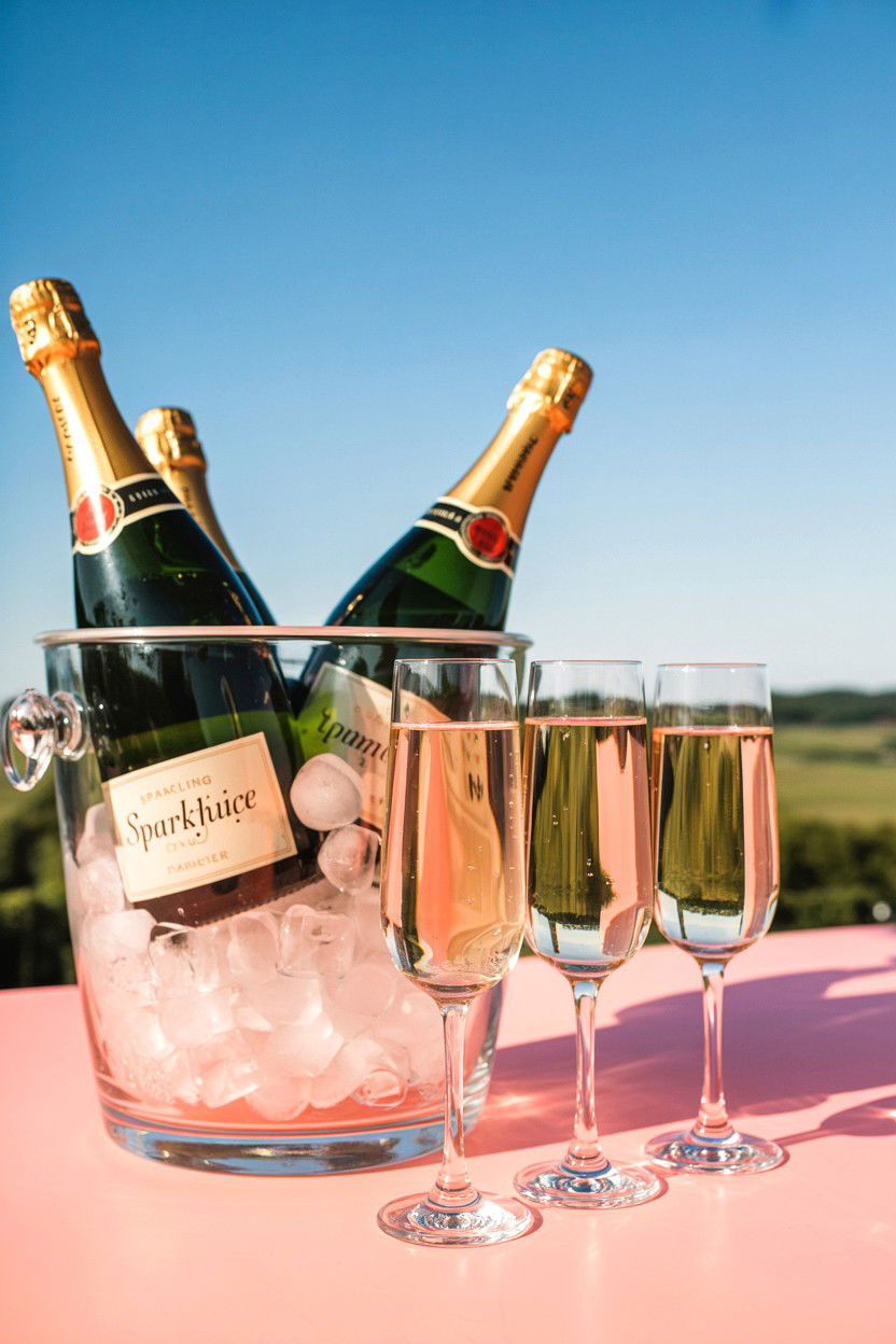 Sparkling Juice Bar - 25 Valentine's Day Home Surprise Ideas