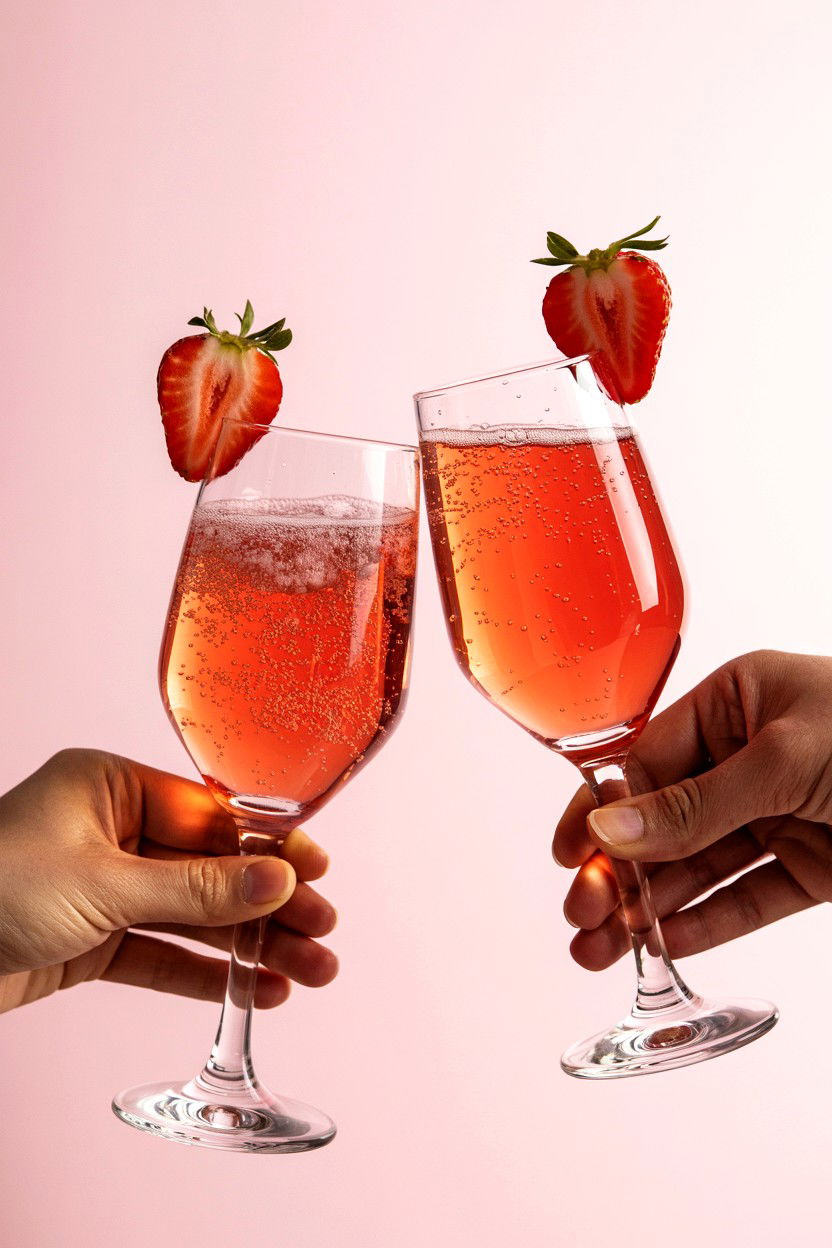 Sparkling Juice Celebration - 25 Valentine's Day Indoor Photo Ideas