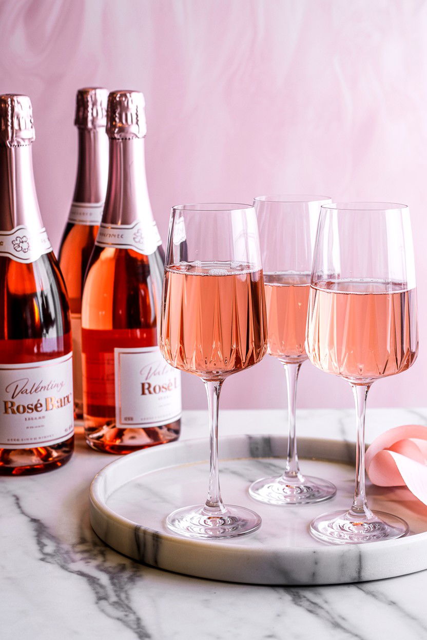 Sparkling Rose Bar - 25 Valentine's Day Brunch Party Ideas