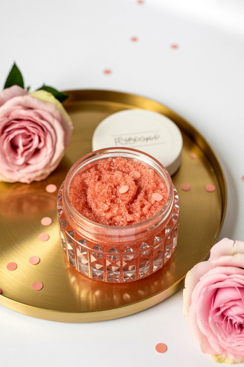 Sparkling Rose Scrub - 25 Valentine's Day Body Scrub Ideas