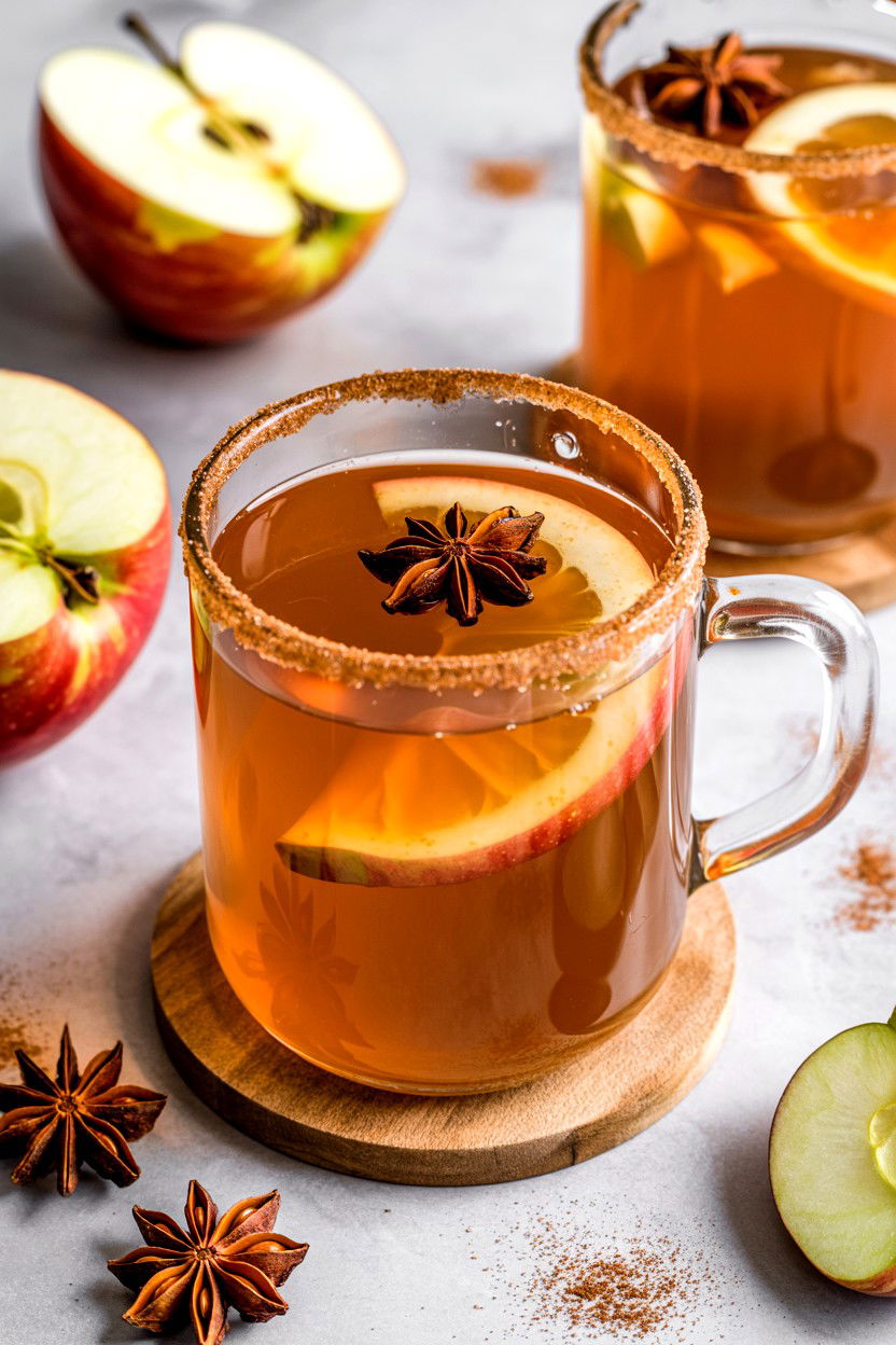 Spiced Apple Cider Mocktail - 25 Valentine's Day Fancy Drink Ideas