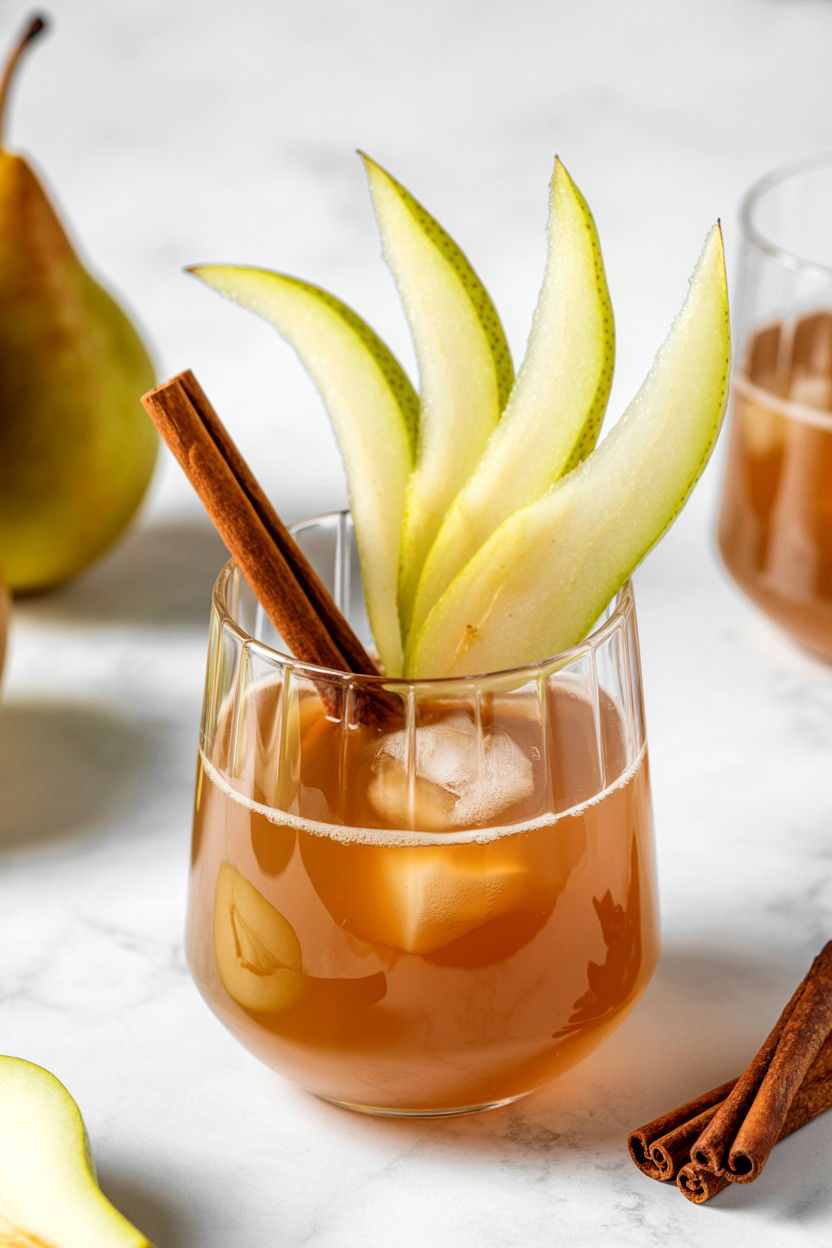 Spiced Pear Mocktail - 25 Valentine's Day Mocktail Ideas