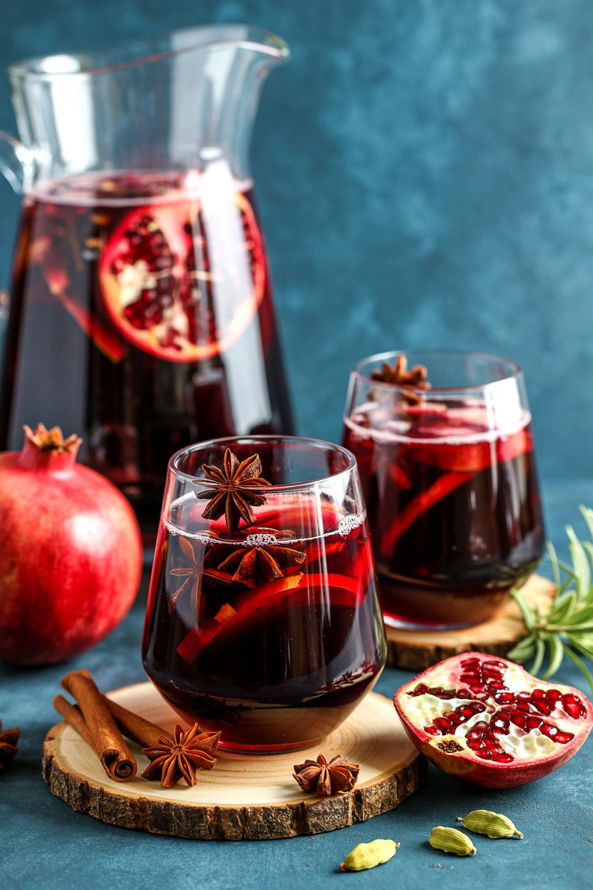 Spiced Pomegranate Sangria - 25 Valentine's Day Sangria Ideas