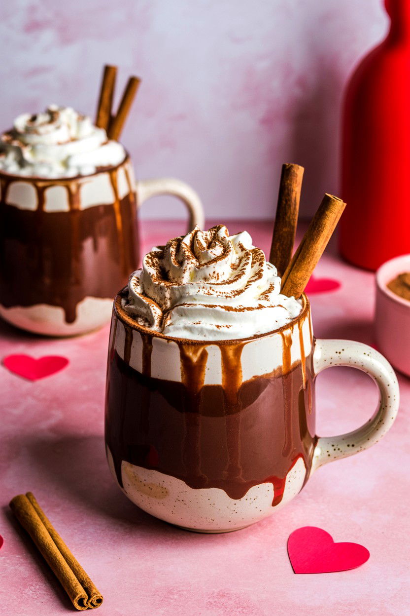 Spiced Rum Hot Chocolate - 25 Valentine's Day Rum Cocktails