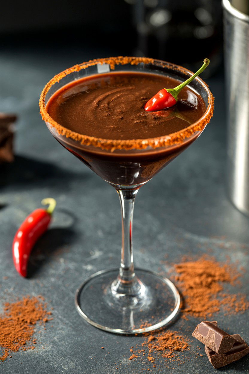Spicy Chocolate Martini - 25 Valentine's Day Martini Ideas