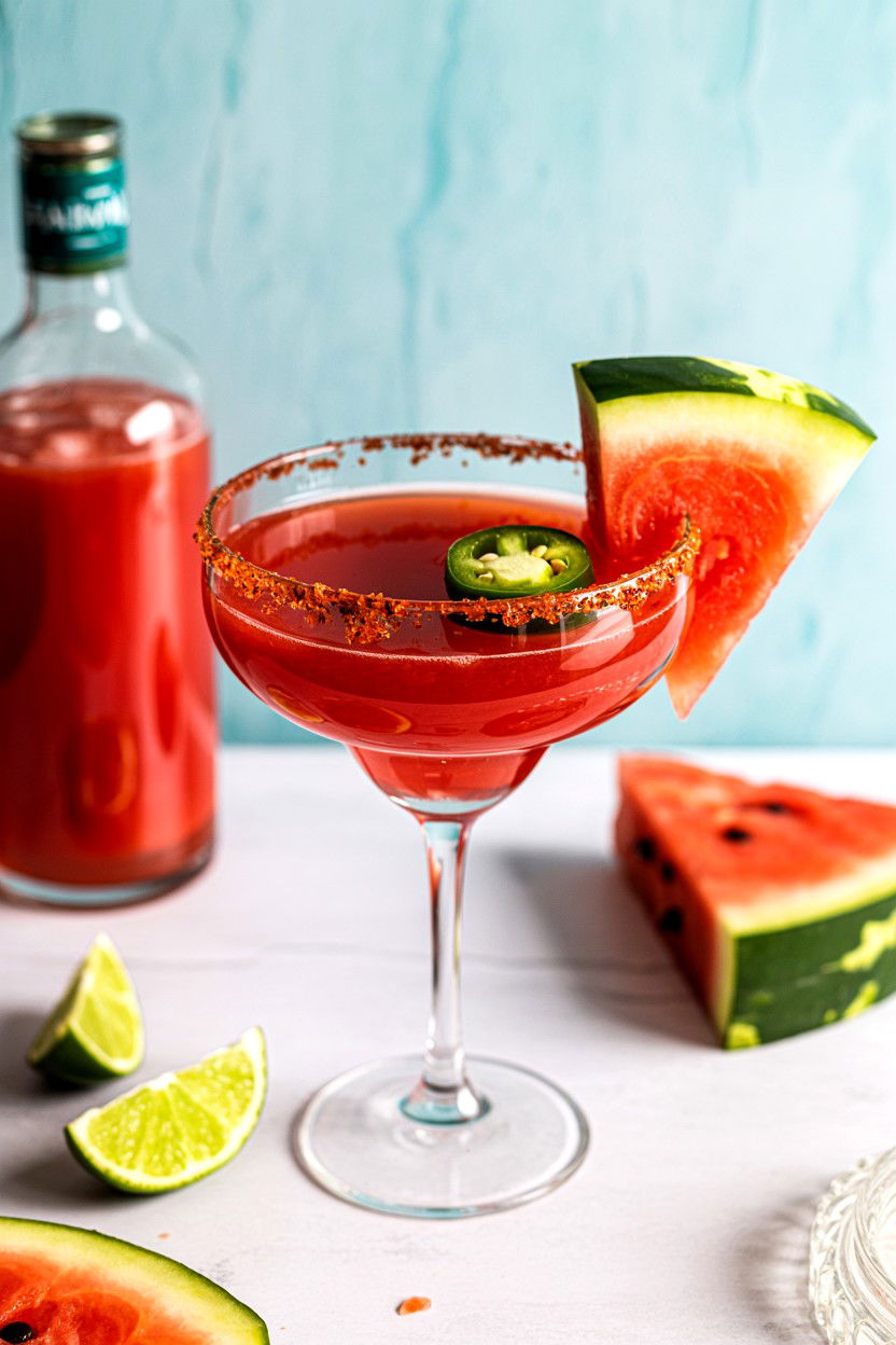 Spicy Watermelon Margarita - 25 Valentine's Day Tequila Cocktails