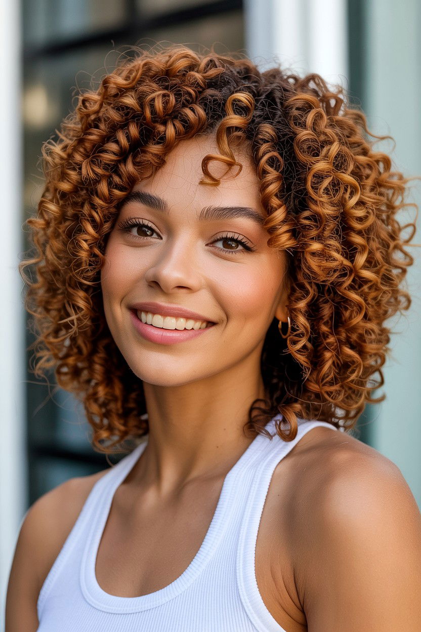 Spiral Curls On Locs - 25 Valentine's Day Loc Hairstyle Ideas