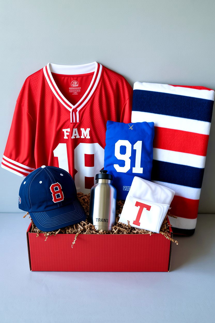 Sports fan gift box - 25 Valentine's Day Gift Basket Ideas for Him